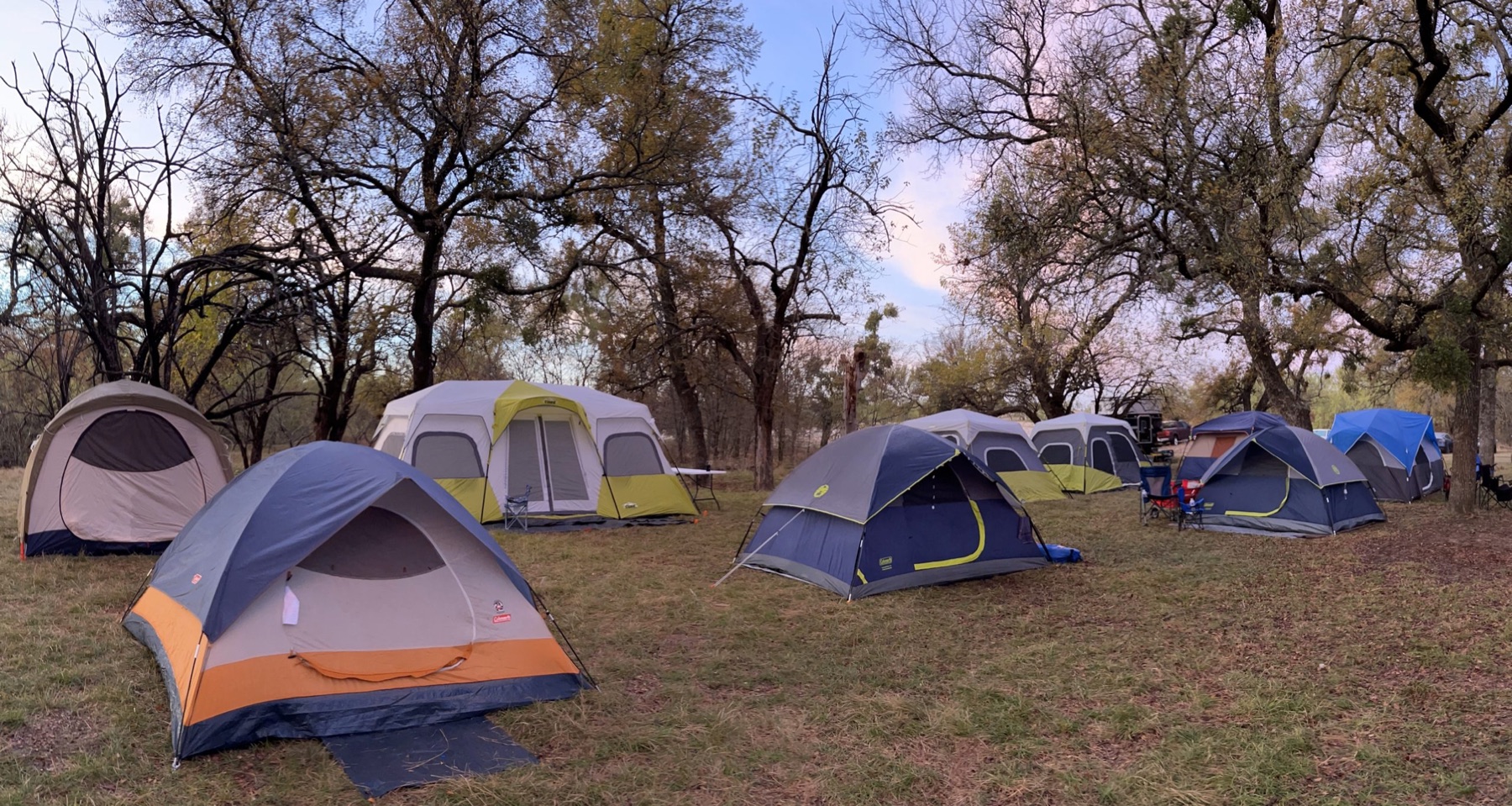 Tents set up at a Pack 807 family campout